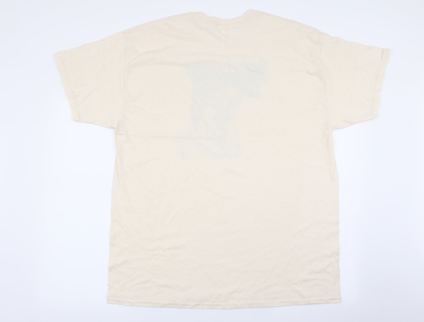 Gildan Mens Beige    T-Shirt Size XL