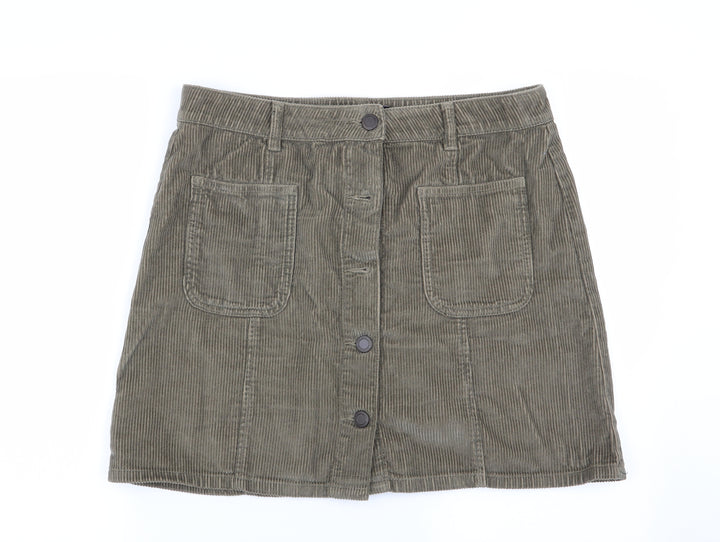 NEXT Womens Green Flare Skirt Size 14