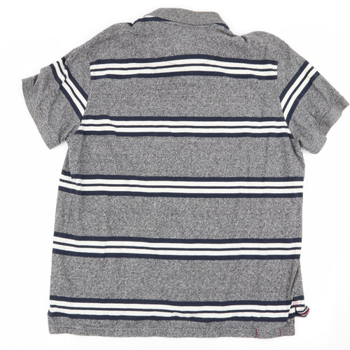 F&F Mens Multicoloured Striped   Polo Size XL
