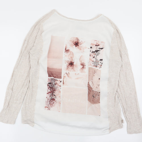 TEX Womens Multicoloured Floral  Basic T-Shirt Size M