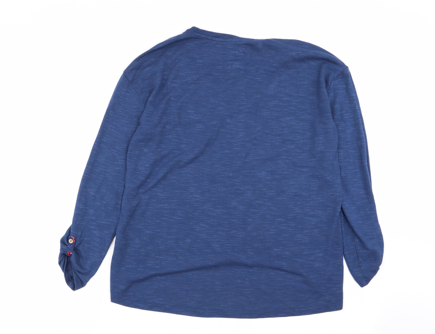 Montaray Womens Blue Floral  Basic T-Shirt Size 12