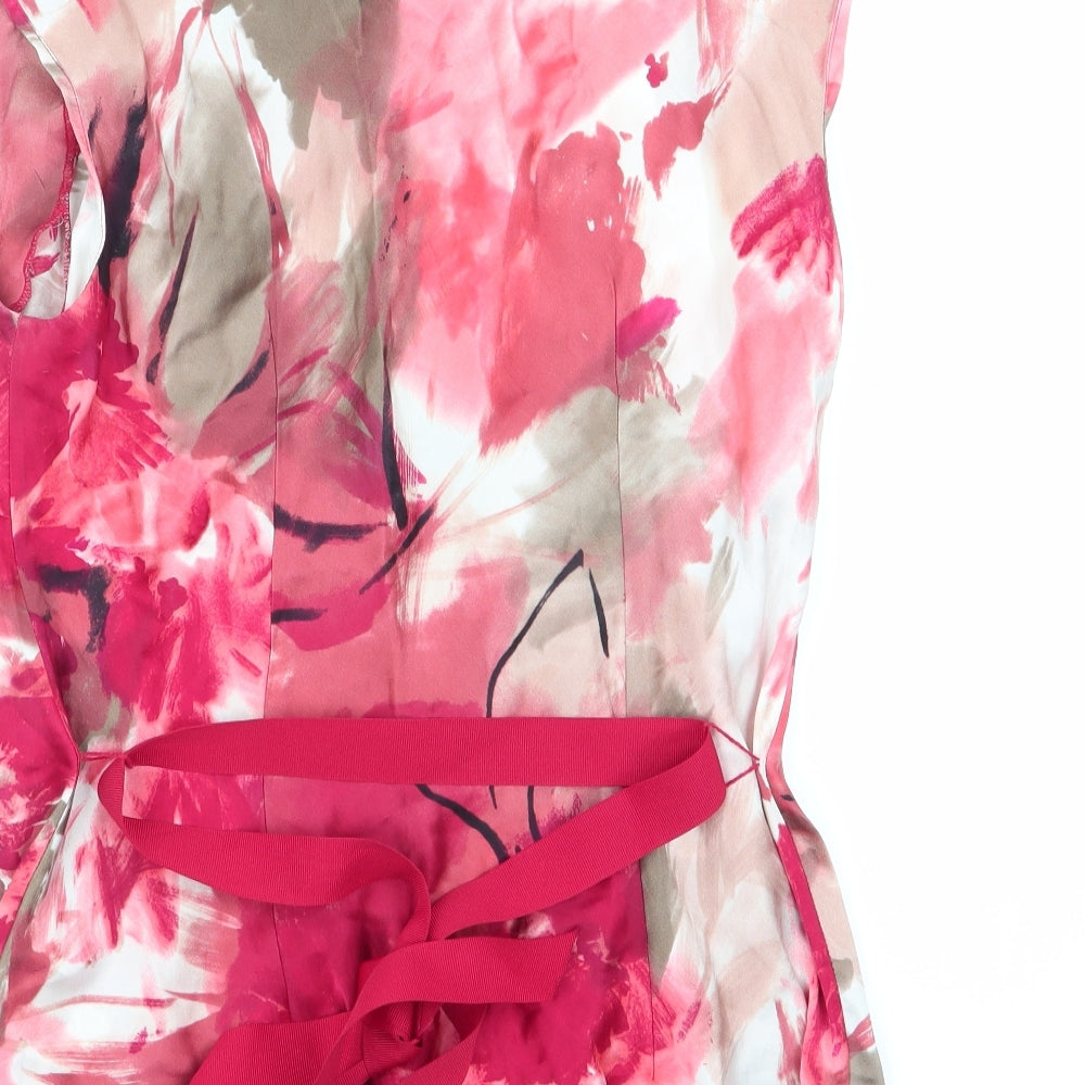 Coast Womens Multicoloured Geometric  Basic Blouse Size 12