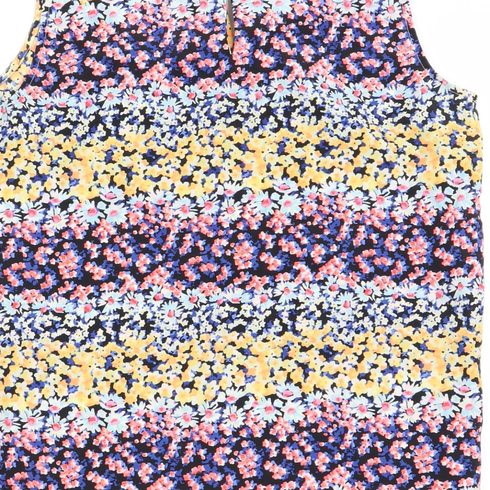 Oasis Womens Multicoloured Geometric  Basic Blouse Size 12