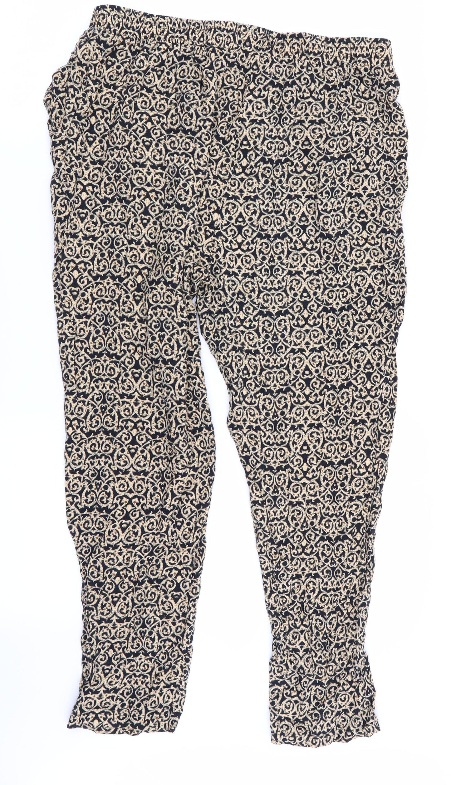 yikey Womens Multicoloured Geometric  Trousers  Size L L25 in - Stretch waistband