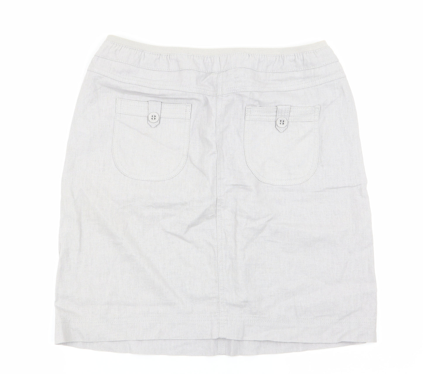 BHS Womens Grey   Mini Skirt Size 10  - Stretch waistband