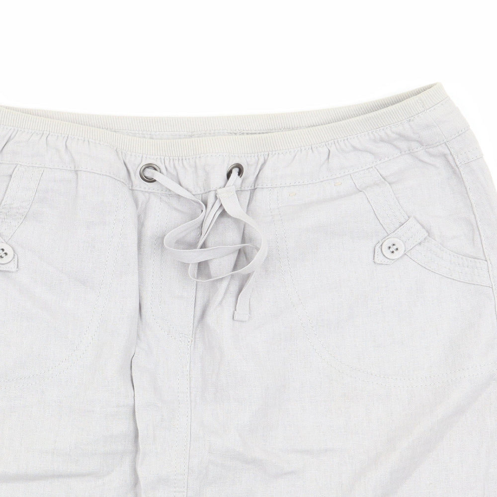 BHS Womens Grey   Mini Skirt Size 10  - Stretch waistband