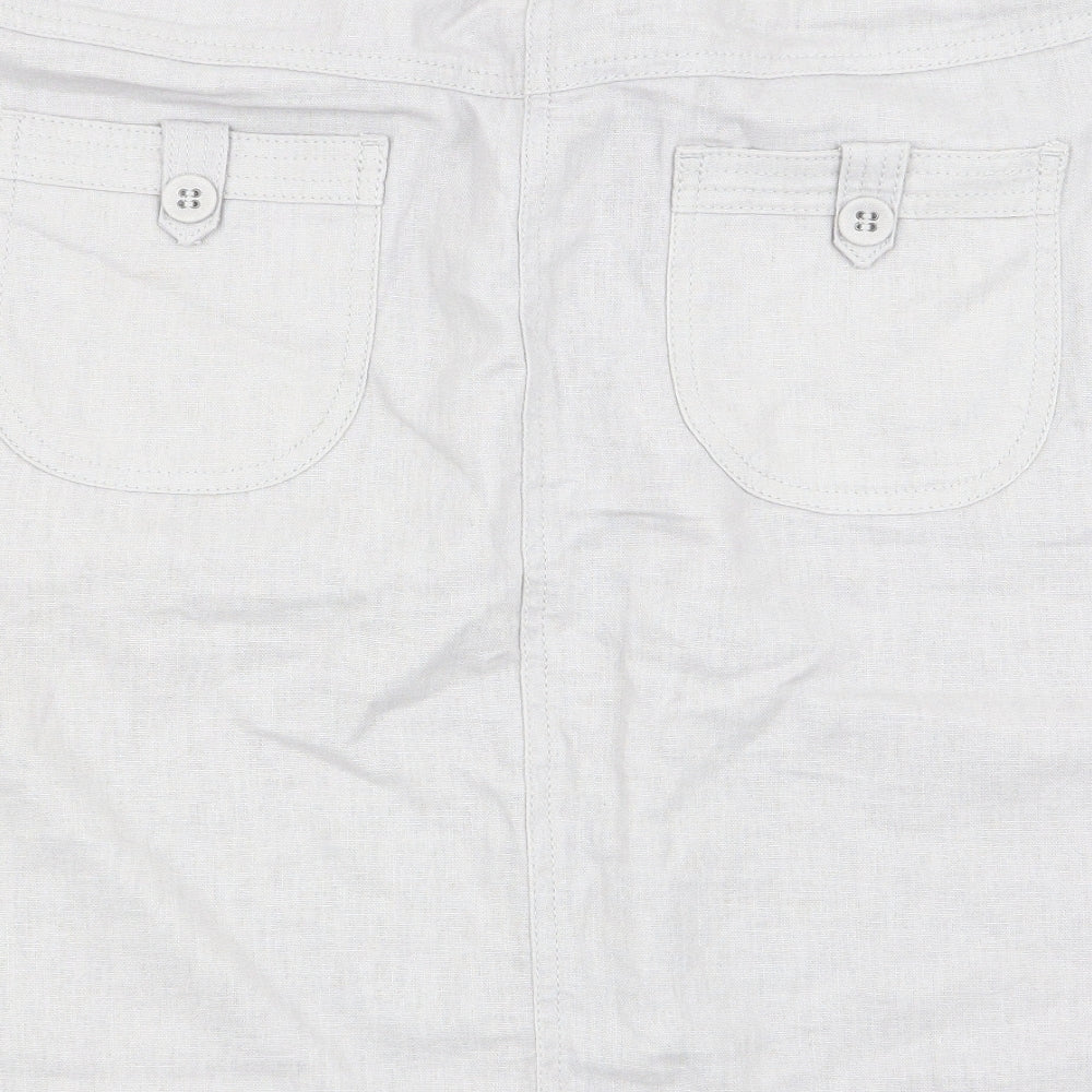 BHS Womens Grey   Mini Skirt Size 10  - Stretch waistband