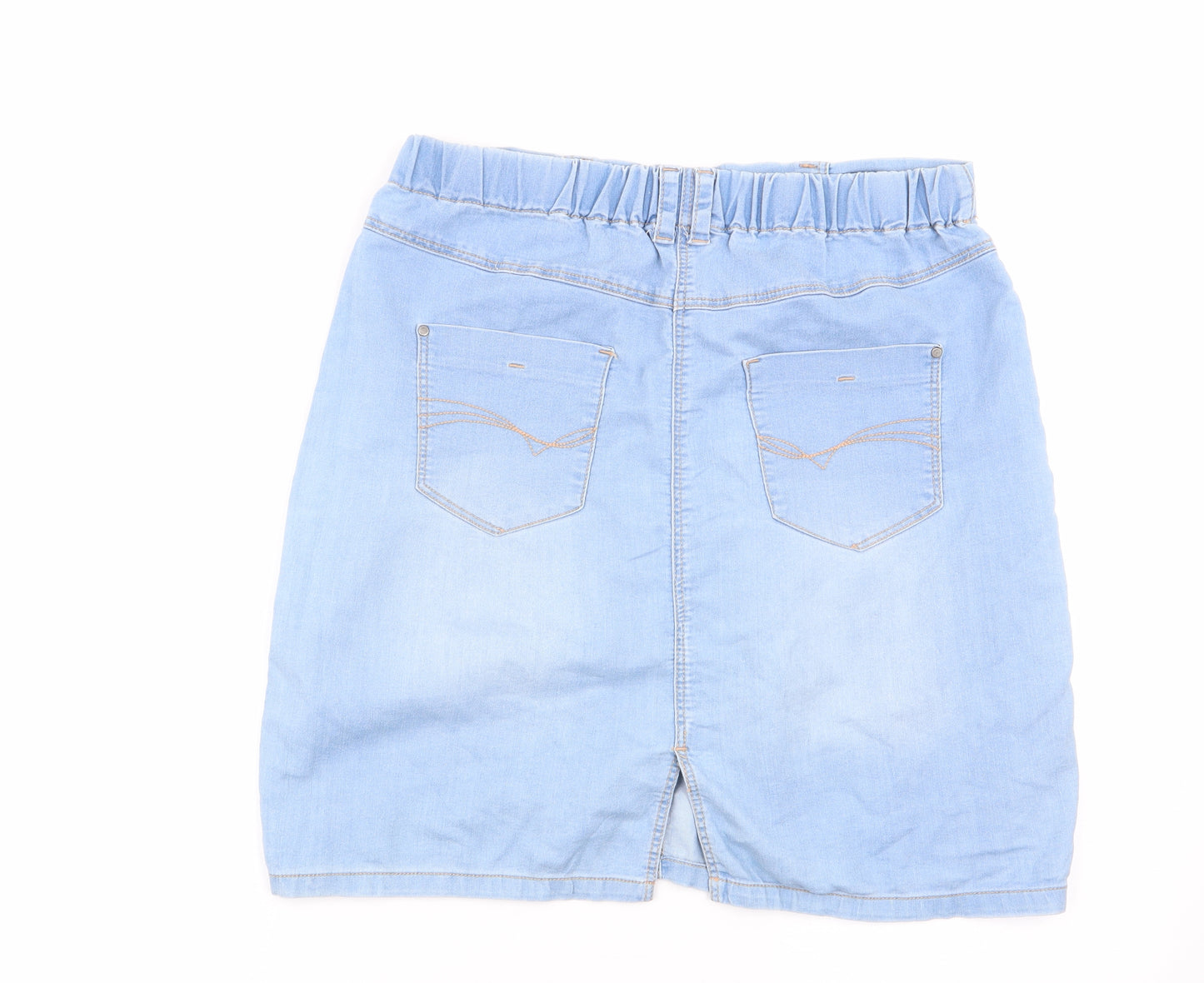 BHS Womens Blue   Flare Skirt Size 12  - Stretch waistband