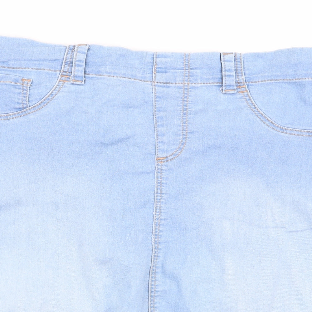 BHS Womens Blue   Flare Skirt Size 12  - Stretch waistband