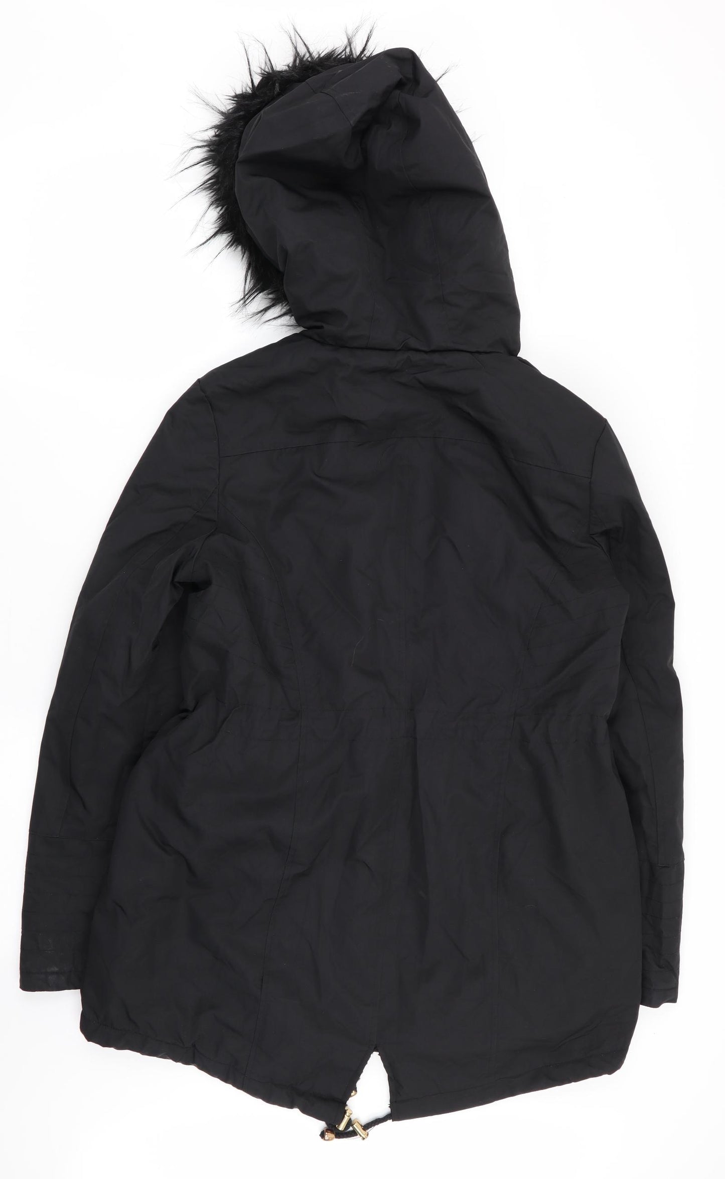 Lipsy Womens Black   Parka Coat Size 12