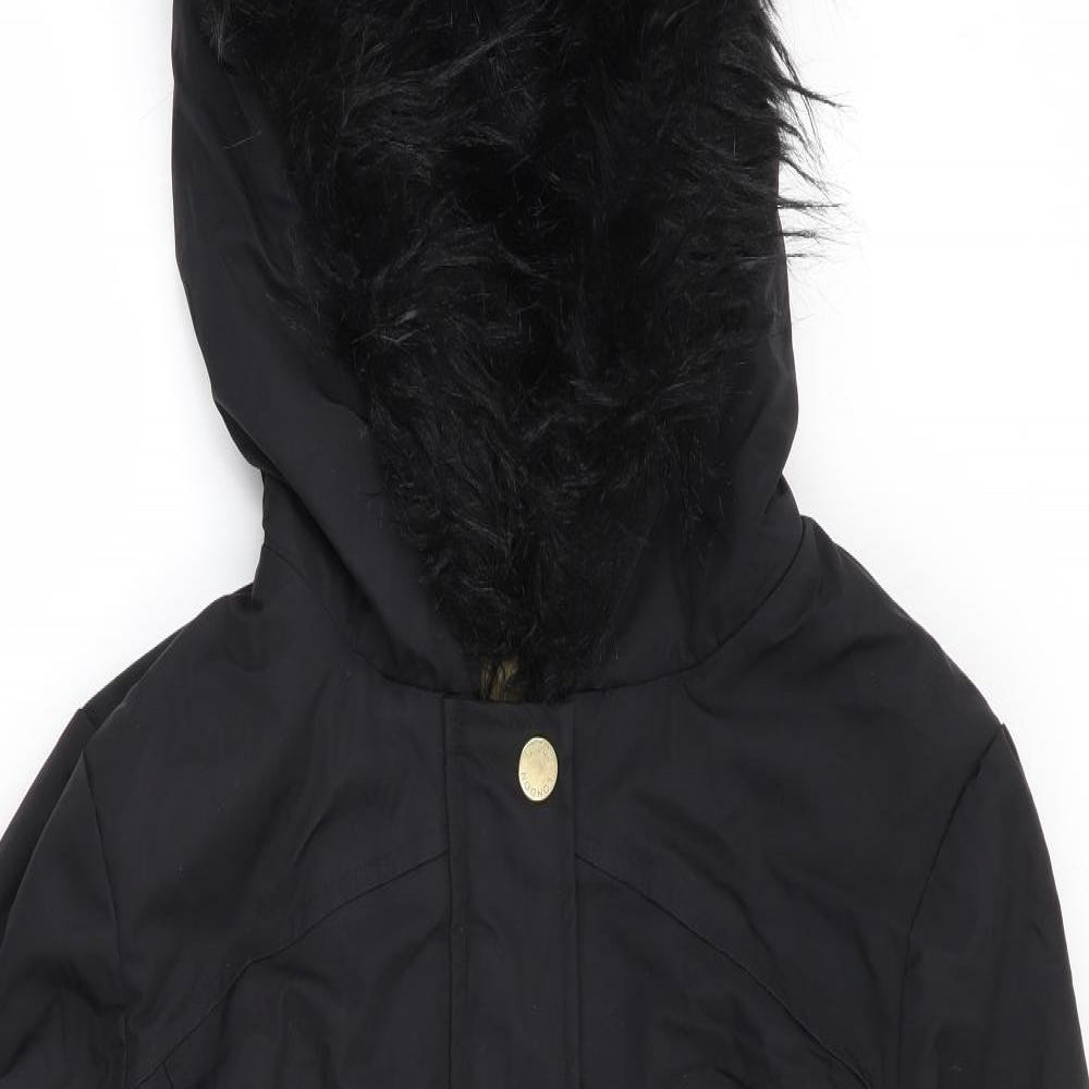 Lipsy Womens Black   Parka Coat Size 12