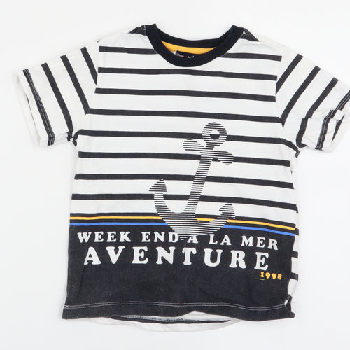Week-end a La Mer Boys Multicoloured Striped  Basic T-Shirt Size 4 Years