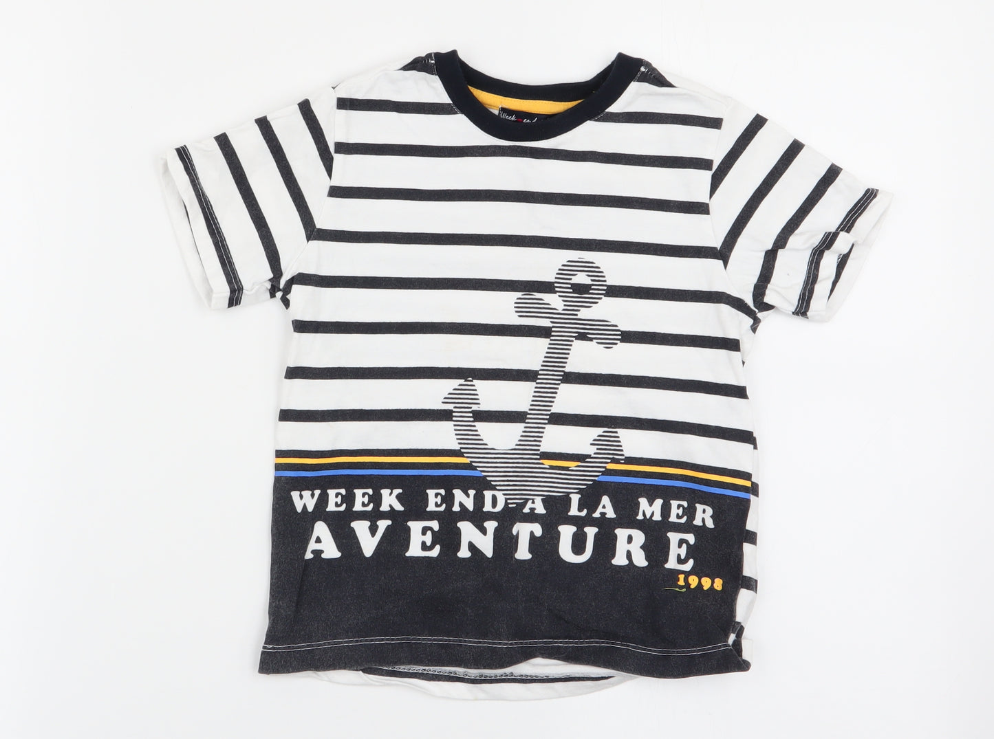 Week-end a La Mer Boys Multicoloured Striped  Basic T-Shirt Size 4 Years