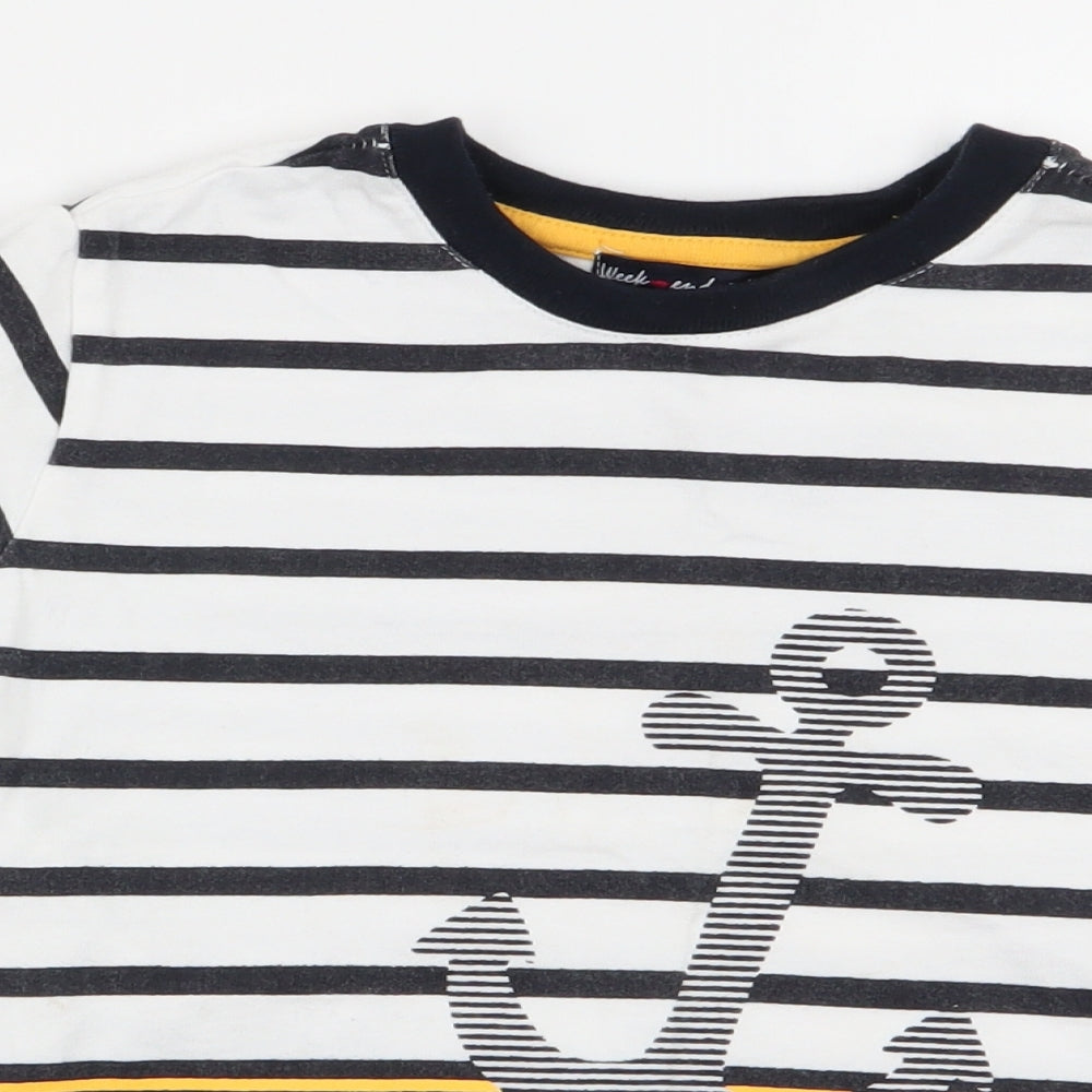 Week-end a La Mer Boys Multicoloured Striped  Basic T-Shirt Size 4 Years