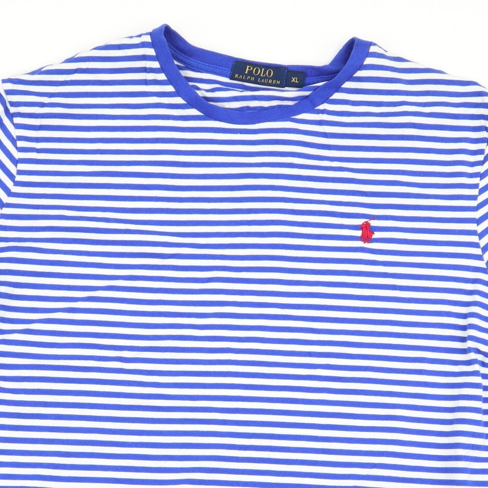 Polo Ralph Lauren Mens Multicoloured Striped   T-Shirt Size XL