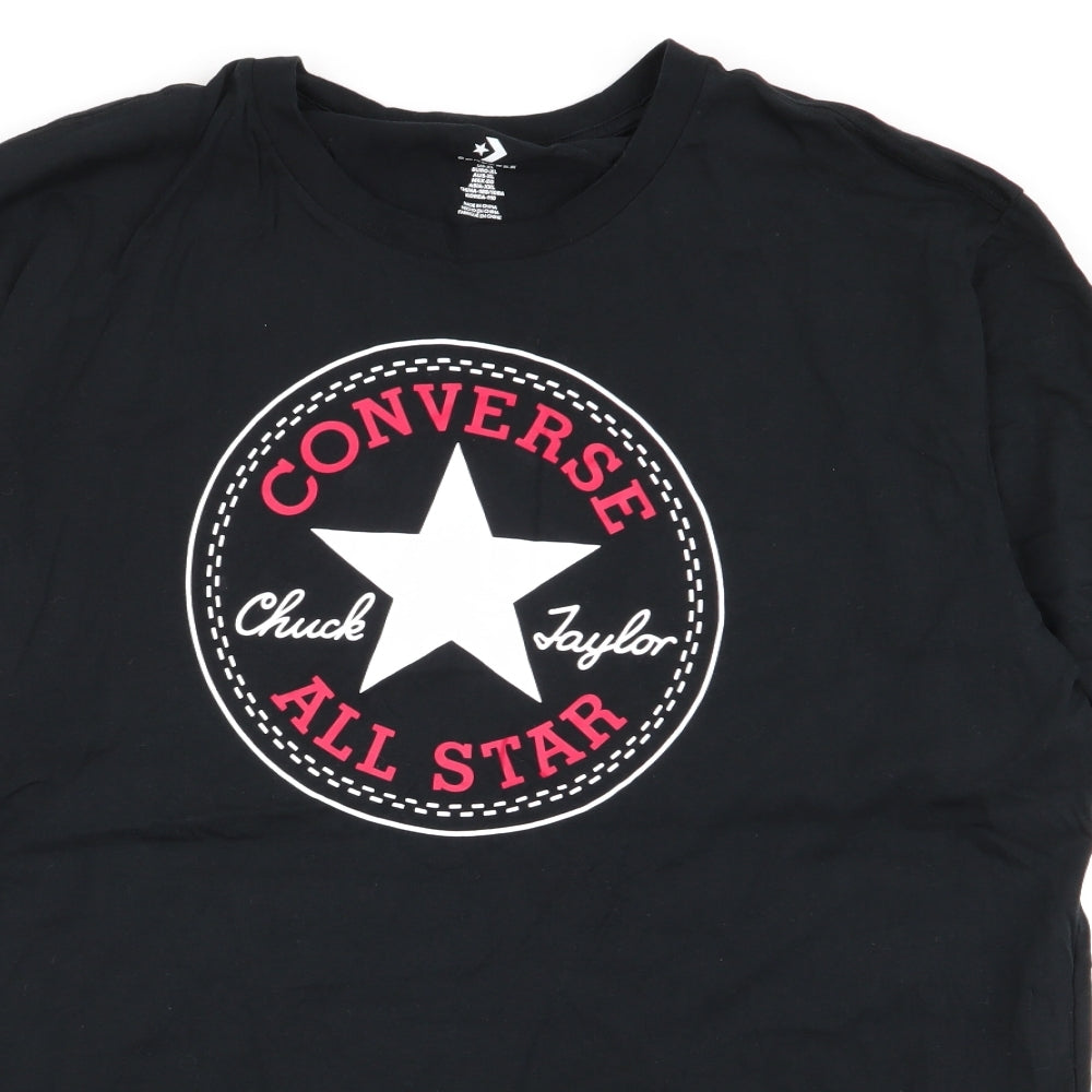 Converse Mens Black    T-Shirt Size XL