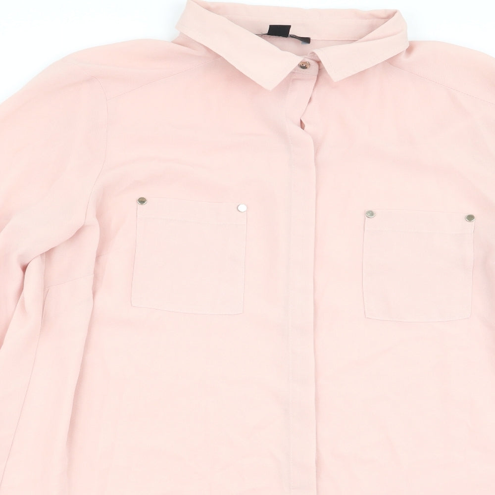 Primark Womens Pink   Basic Button-Up Size 16