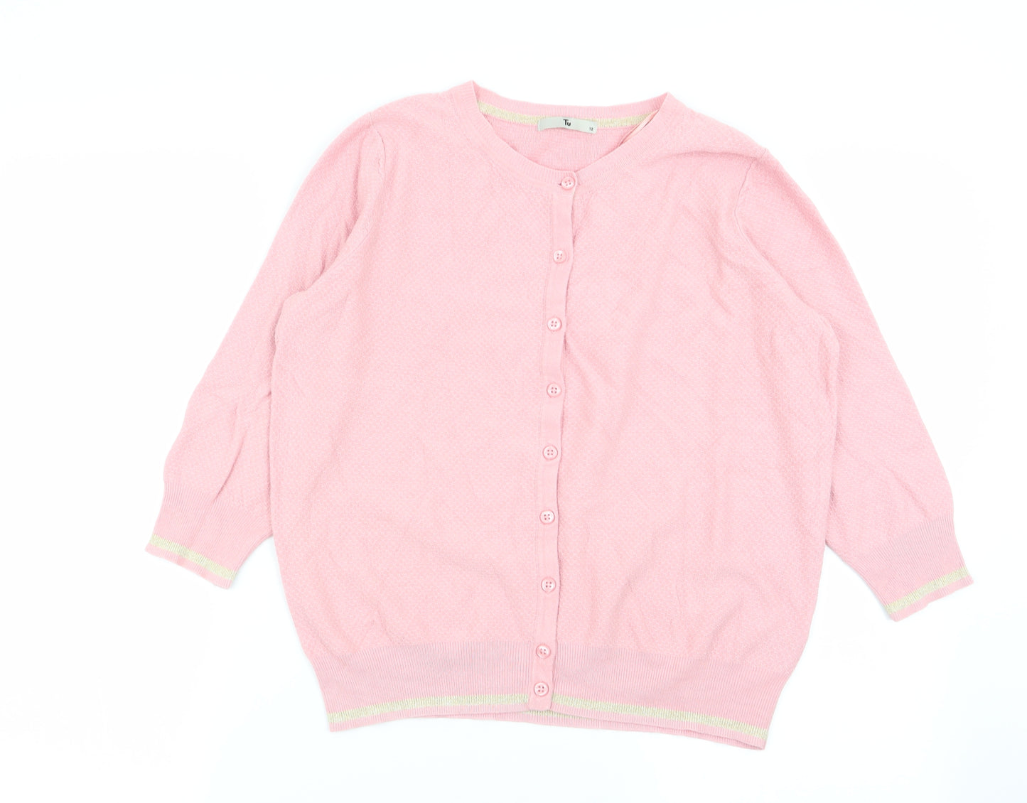 TU Womens Pink   Cardigan Jumper Size 12