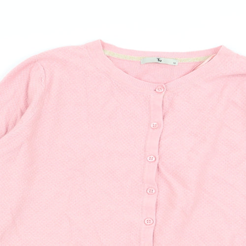 TU Womens Pink   Cardigan Jumper Size 12