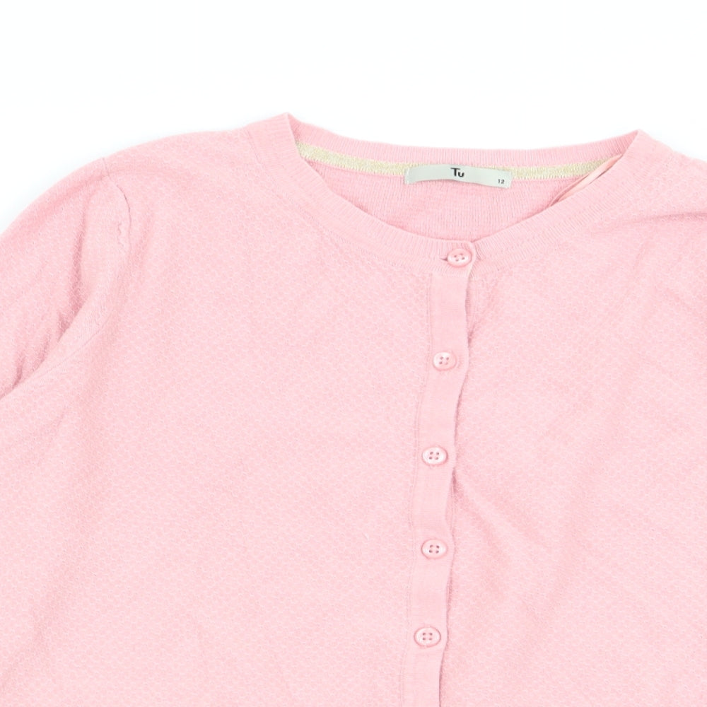 TU Womens Pink   Cardigan Jumper Size 12