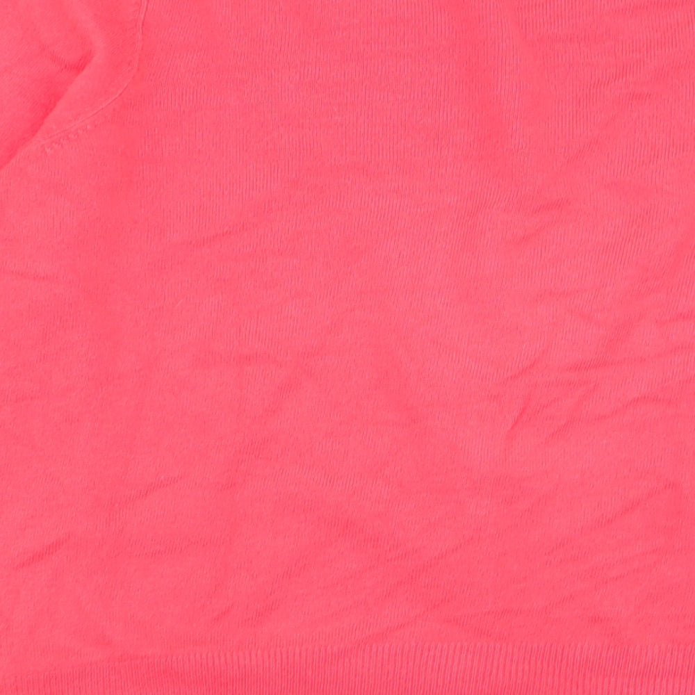 M&S Womens Red   Cardigan Jumper Size 10