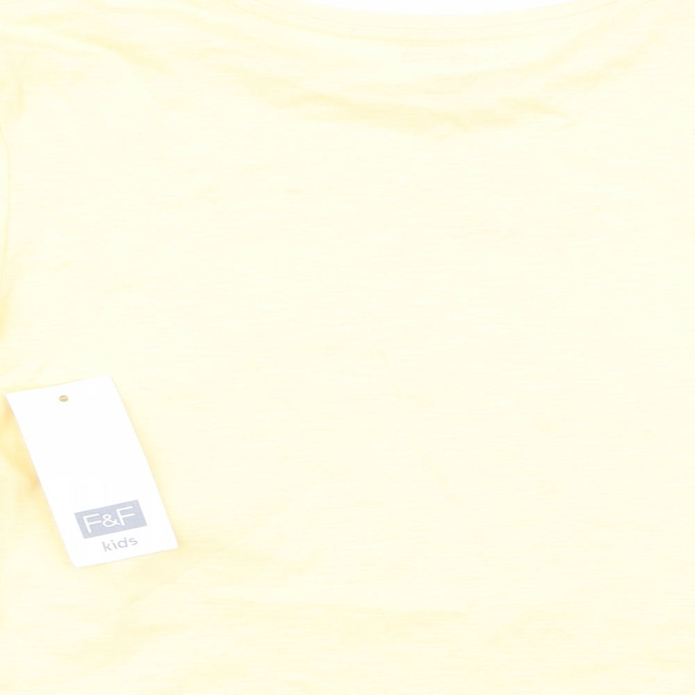 F&F Girls Yellow   Basic T-Shirt Size 7-8 Years