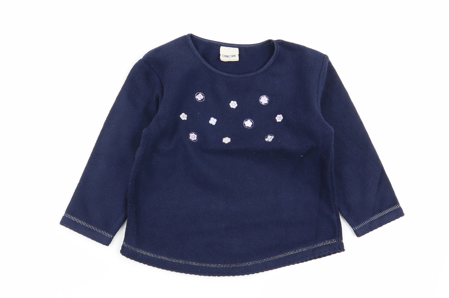 Cherokee Girls Blue Solid  Babydoll Pyjama Top Size 12-18 Months