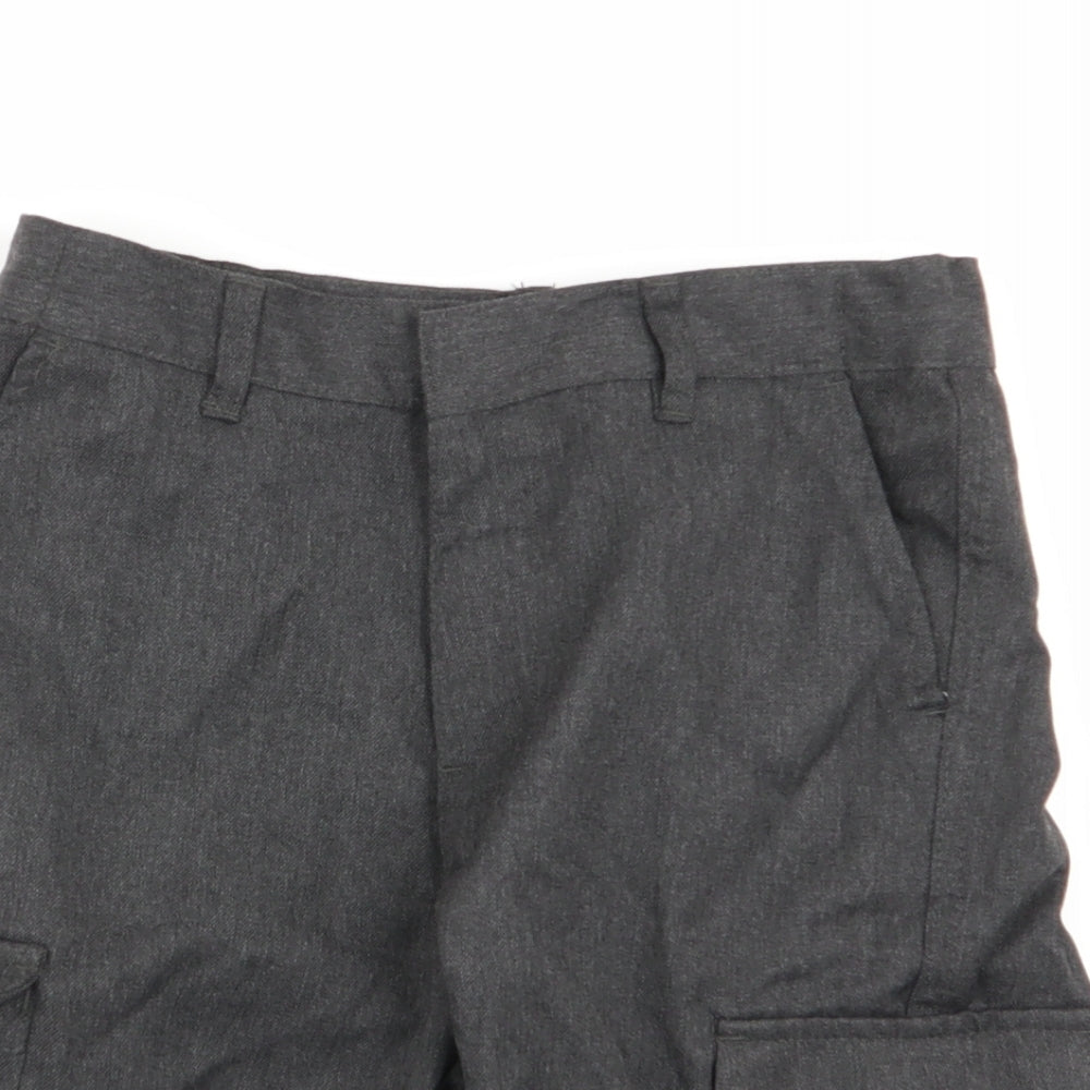F&F Boys Grey   Cargo Shorts Size 7-8 Years - school shorts