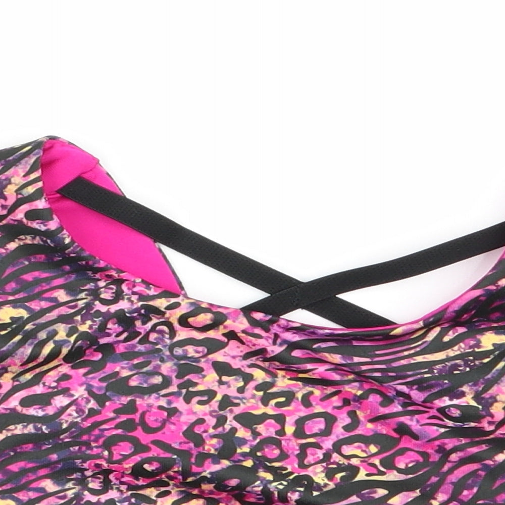 souluxe Girls Multicoloured Geometric  Basic Tank Size 6-7 Years  - sports bra