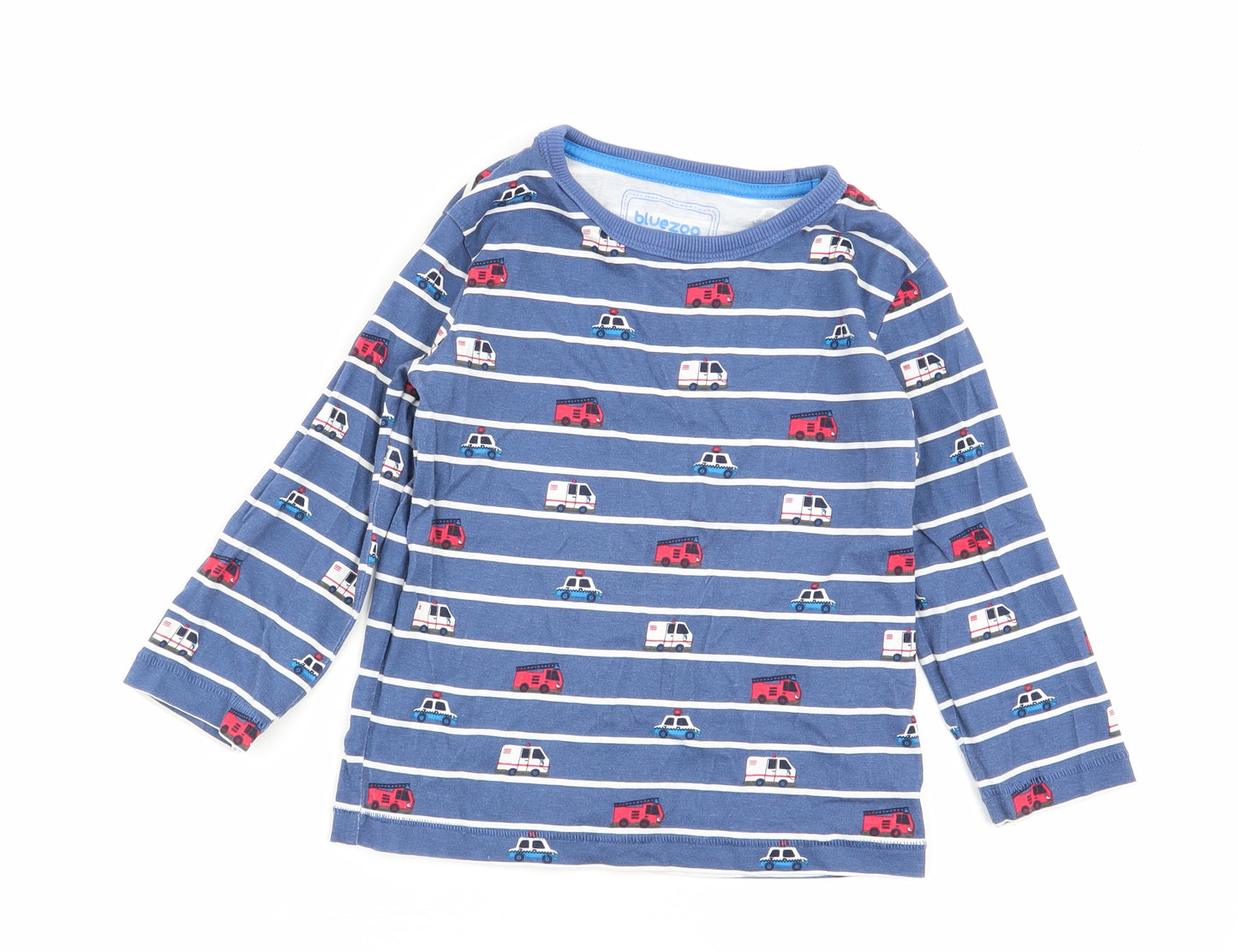 bluezoo Boys Multicoloured Striped  Basic T-Shirt Size 2-3 Years