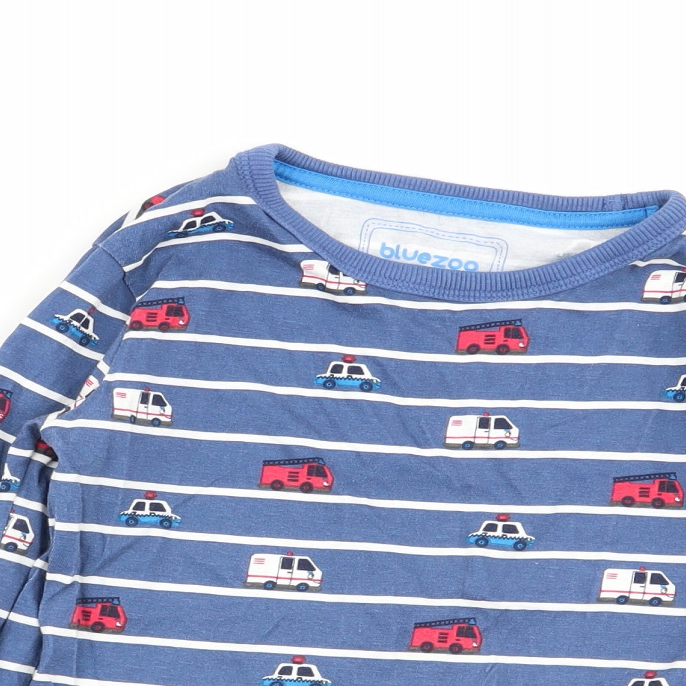 bluezoo Boys Multicoloured Striped  Basic T-Shirt Size 2-3 Years