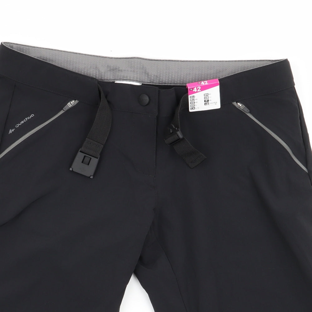 DECATHLON Womens Black   Biker Shorts Size 12