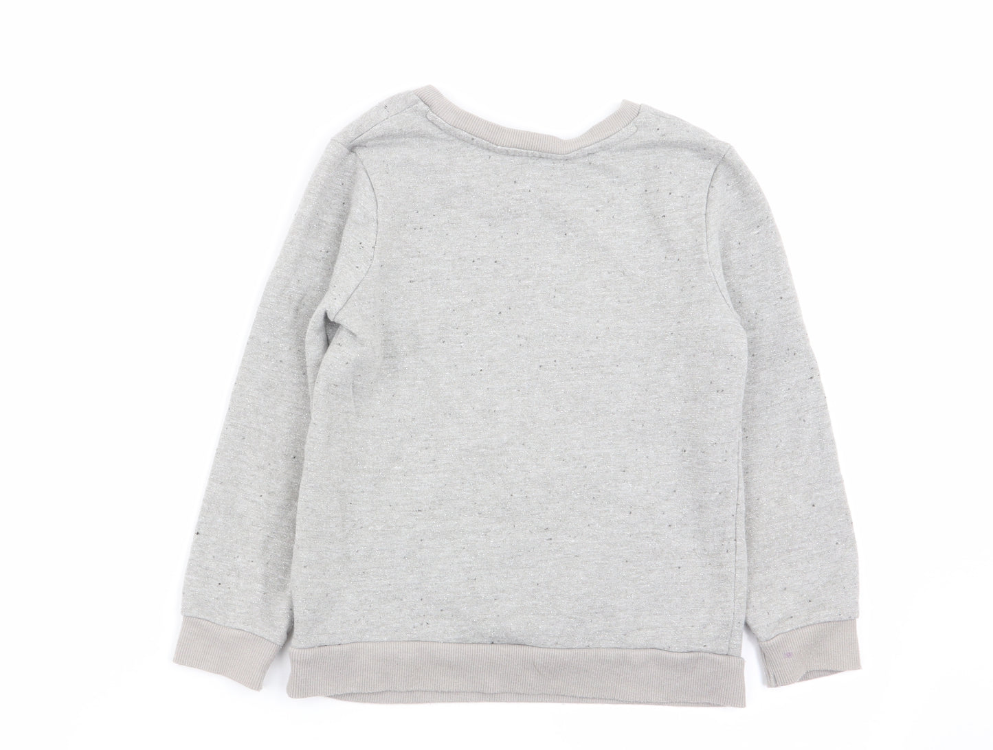 Asda George Girls Grey   Pullover Jumper Size 5-6 Years