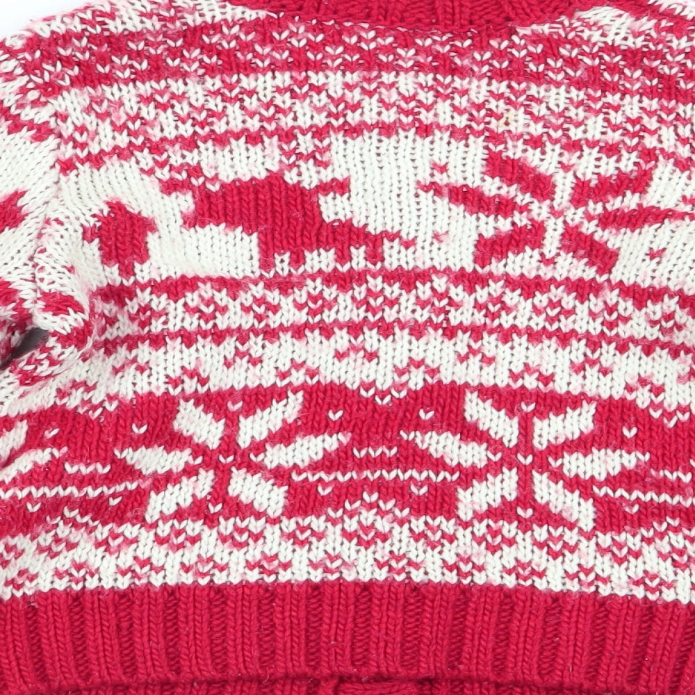 NEXT Girls Multicoloured Geometric  Cardigan Jumper Size 3-4 Years
