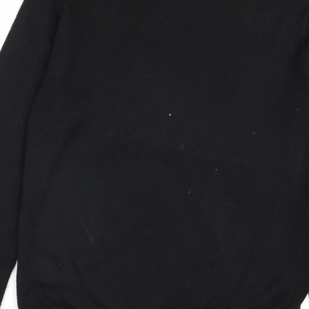 United Colors of Benetton Mens Black   Pullover Jumper Size S
