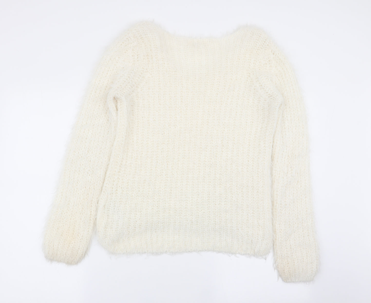 New Look Womens White   Pullover Jumper Size S