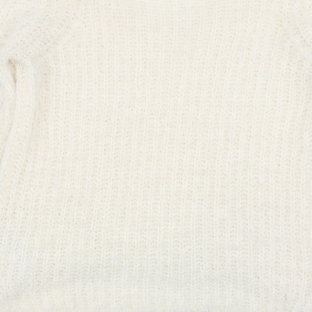 New Look Womens White   Pullover Jumper Size S