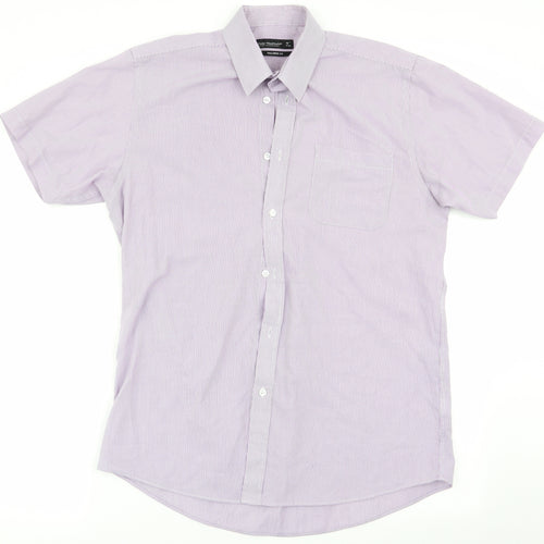 Cedar Wood State Mens Multicoloured Striped   Dress Shirt Size 16