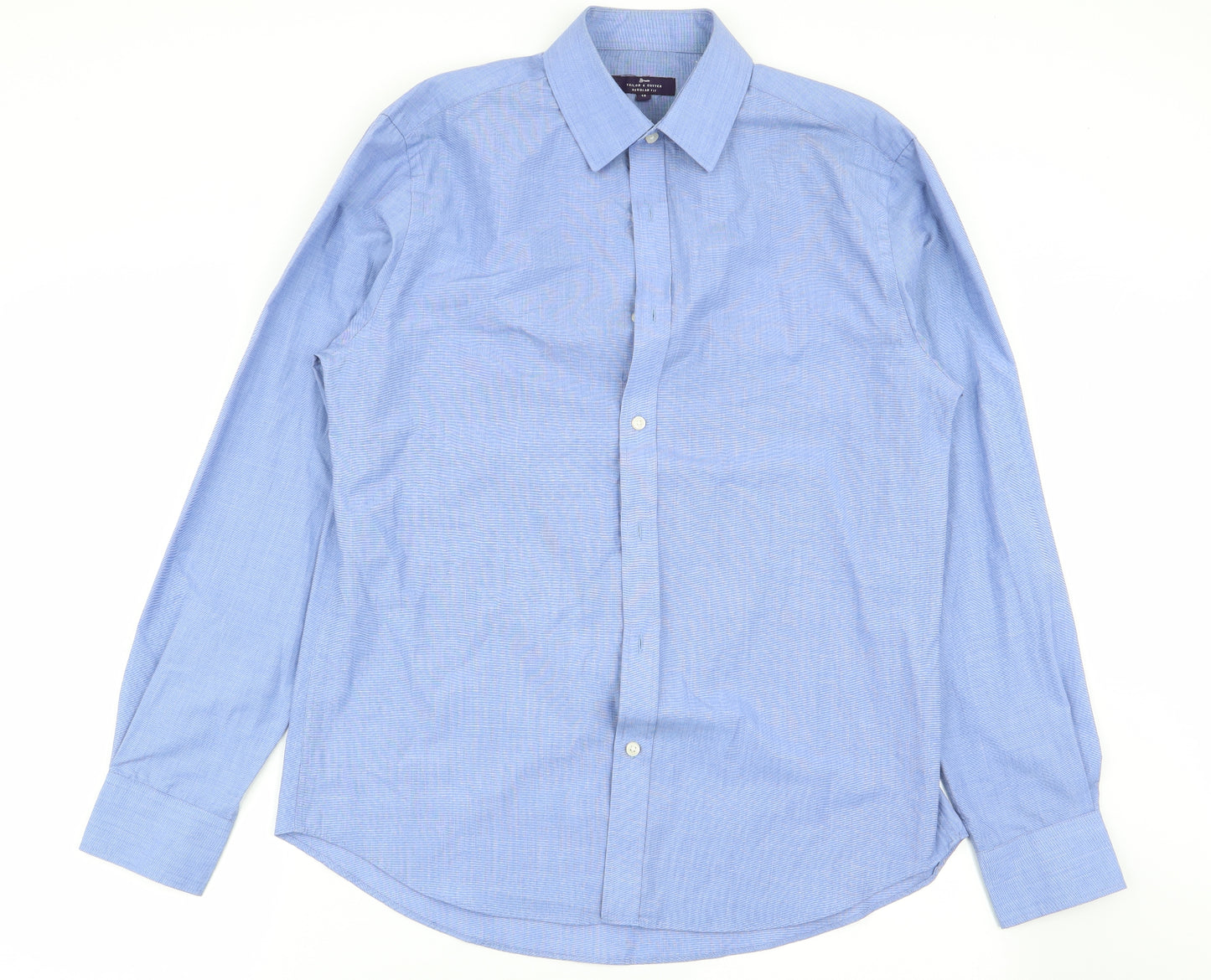 tailor and cutter Mens Blue    Dress Shirt Size 16