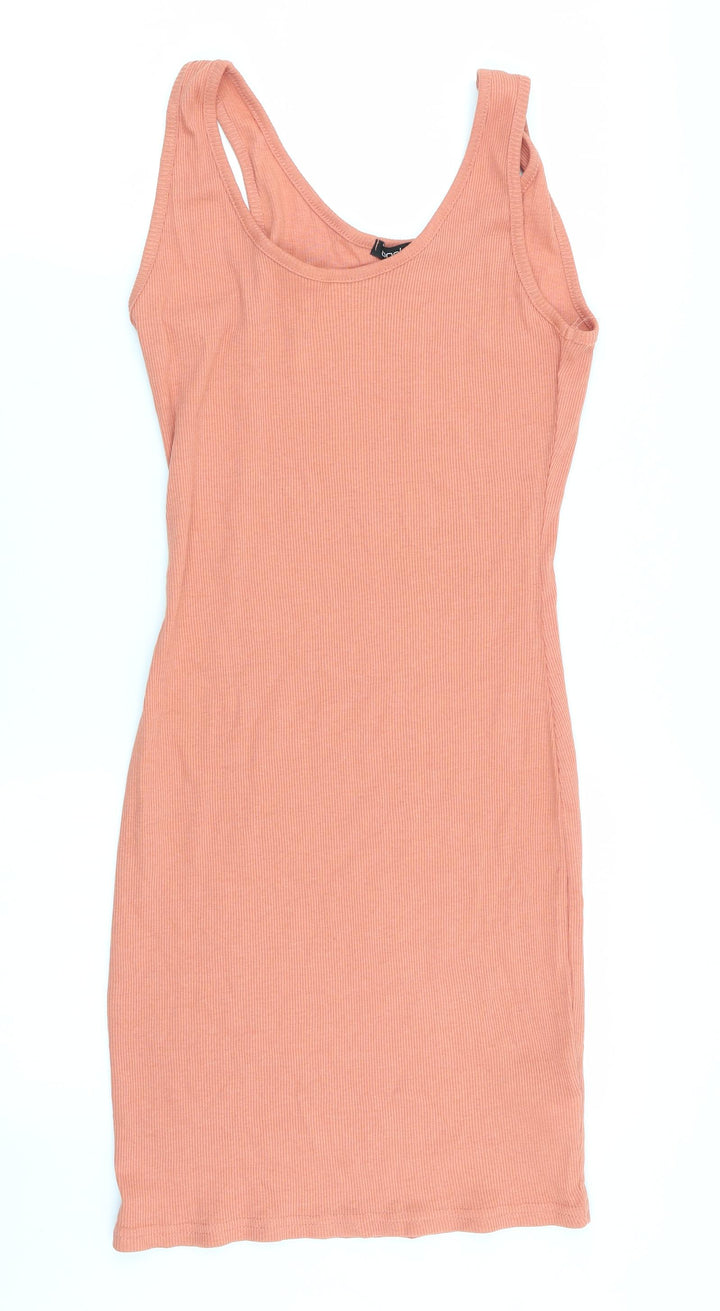 Boohoo Womens Orange Fit & Flare Size 10