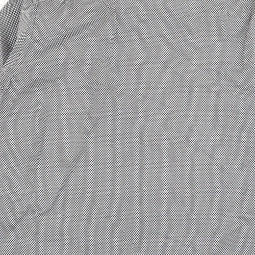 Peter Werth Mens Multicoloured Geometric   Dress Shirt Size L