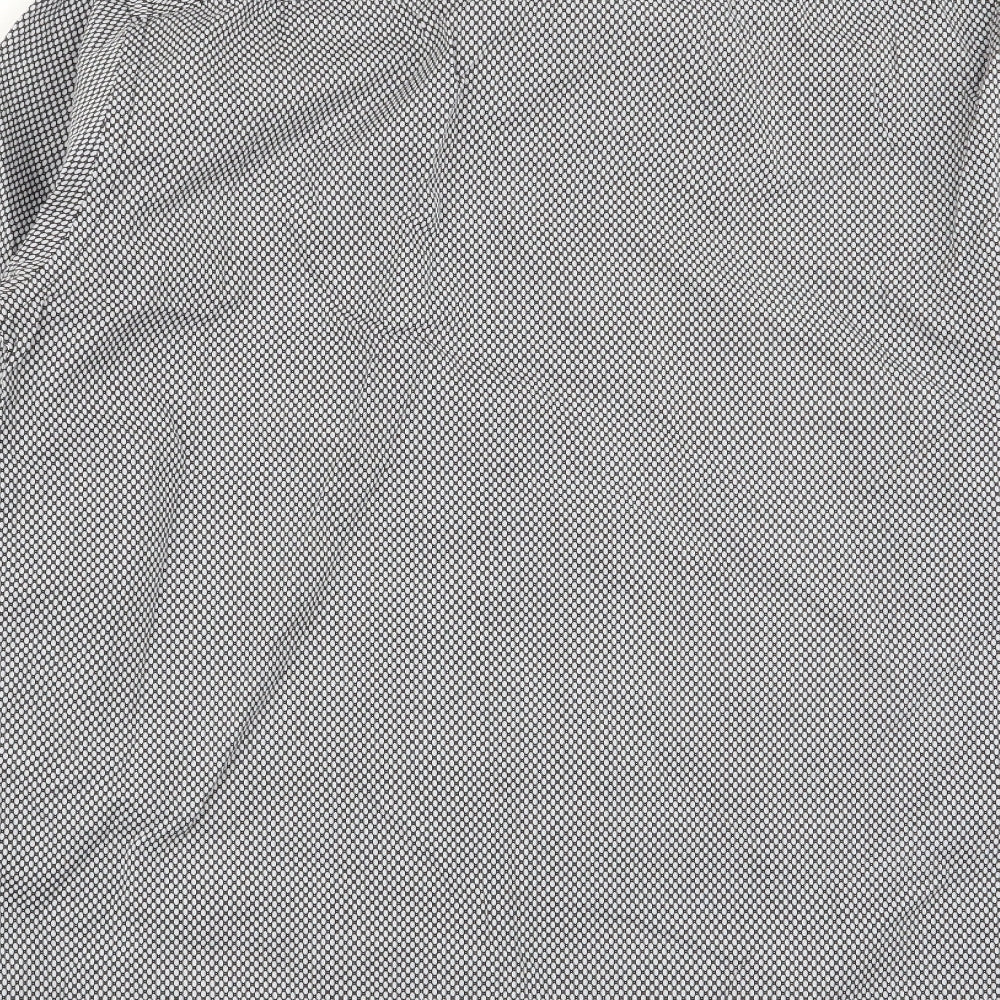 Peter Werth Mens Multicoloured Geometric   Dress Shirt Size L