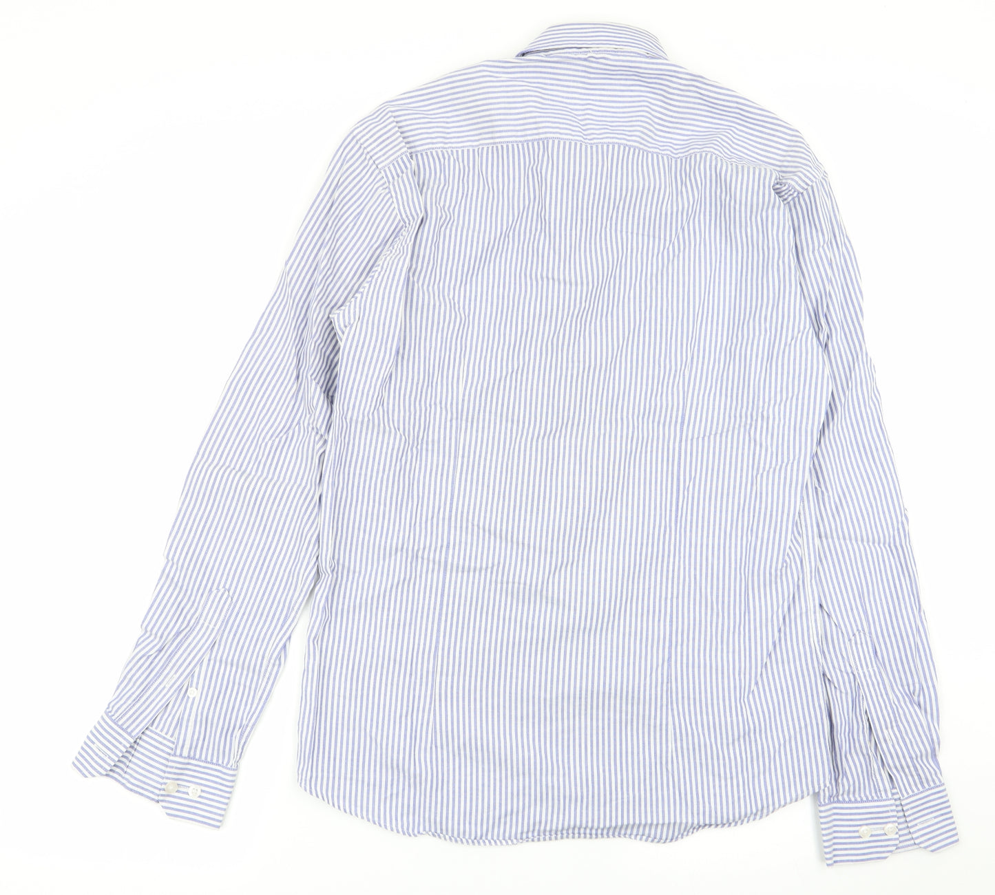 Selected Mens Multicoloured Striped   Dress Shirt Size L