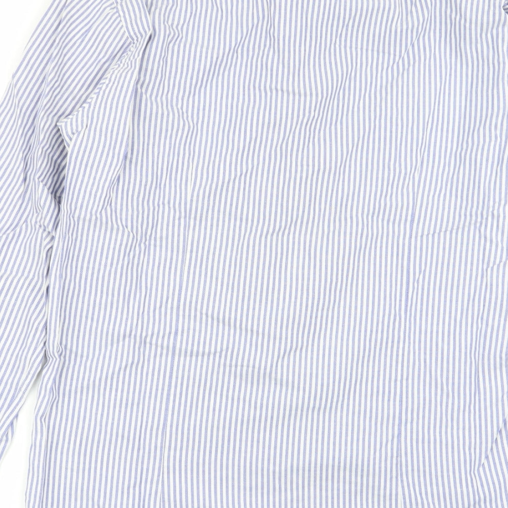 Selected Mens Multicoloured Striped   Dress Shirt Size L