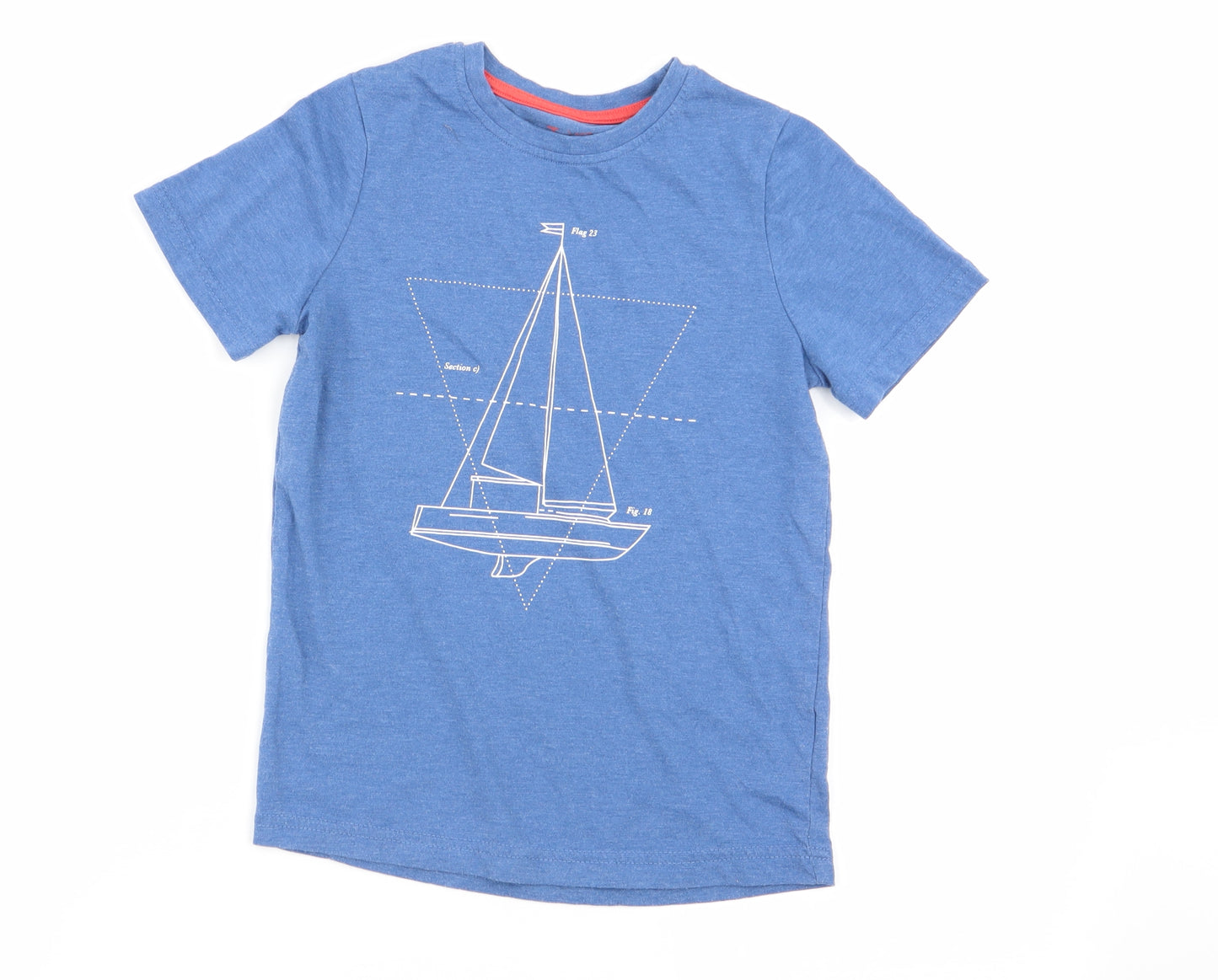 TU Boys Blue   Basic T-Shirt Size 7 Years