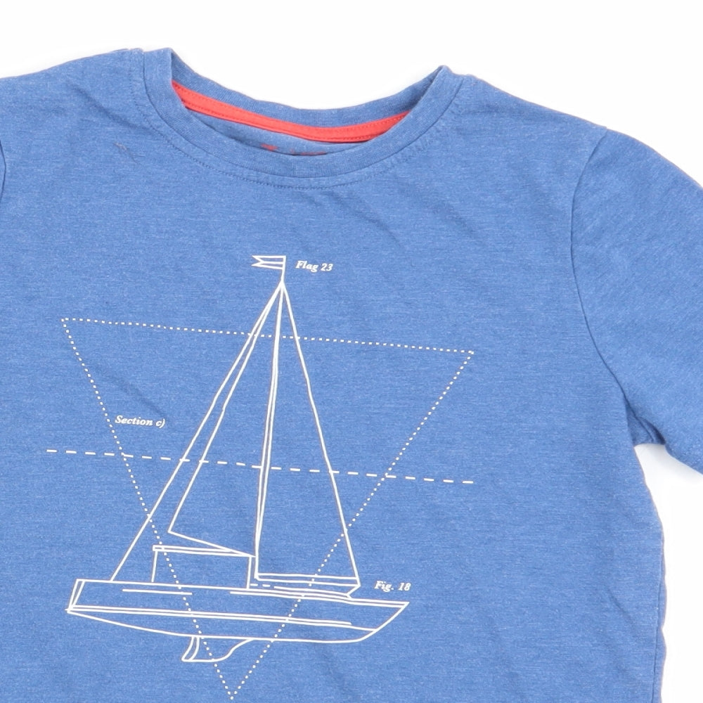TU Boys Blue   Basic T-Shirt Size 7 Years