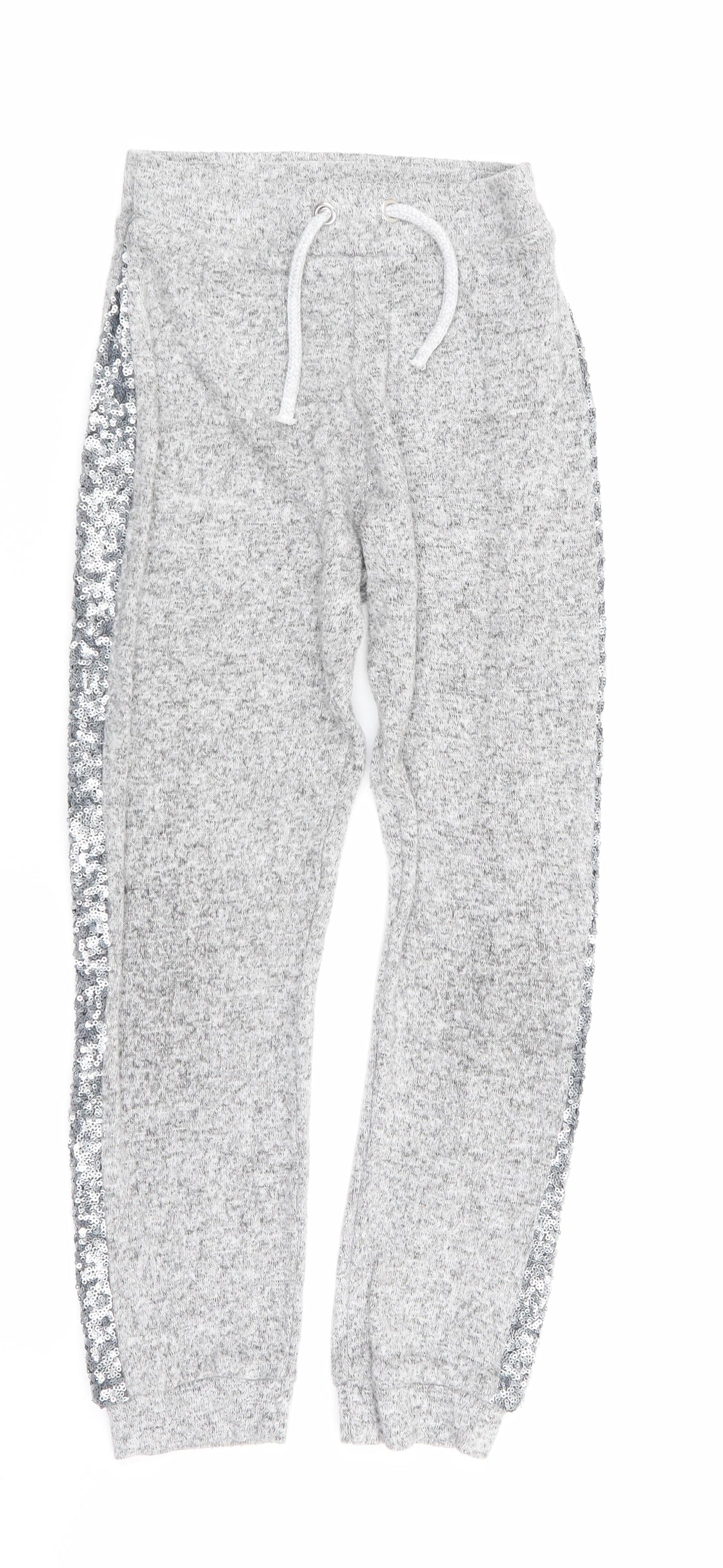 F&F Girls Grey   Jogger Trousers Size 8-9 Years