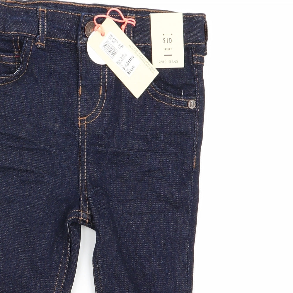 River Island Boys Blue   Jogger Jeans Size 9-12 Months