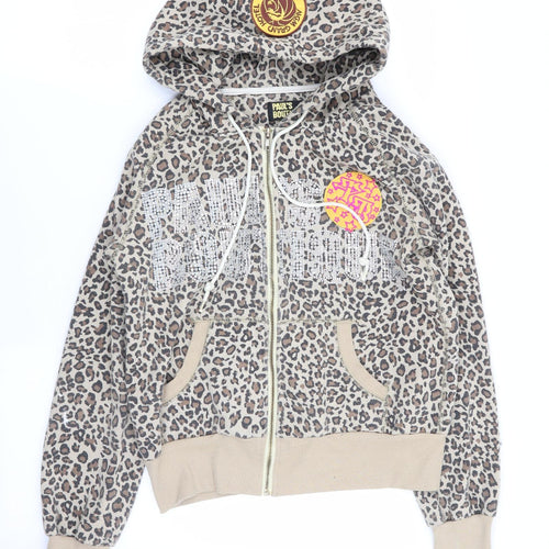 Pauls Boutique Womens Multicoloured Animal Print  Full Zip Jumper Size M