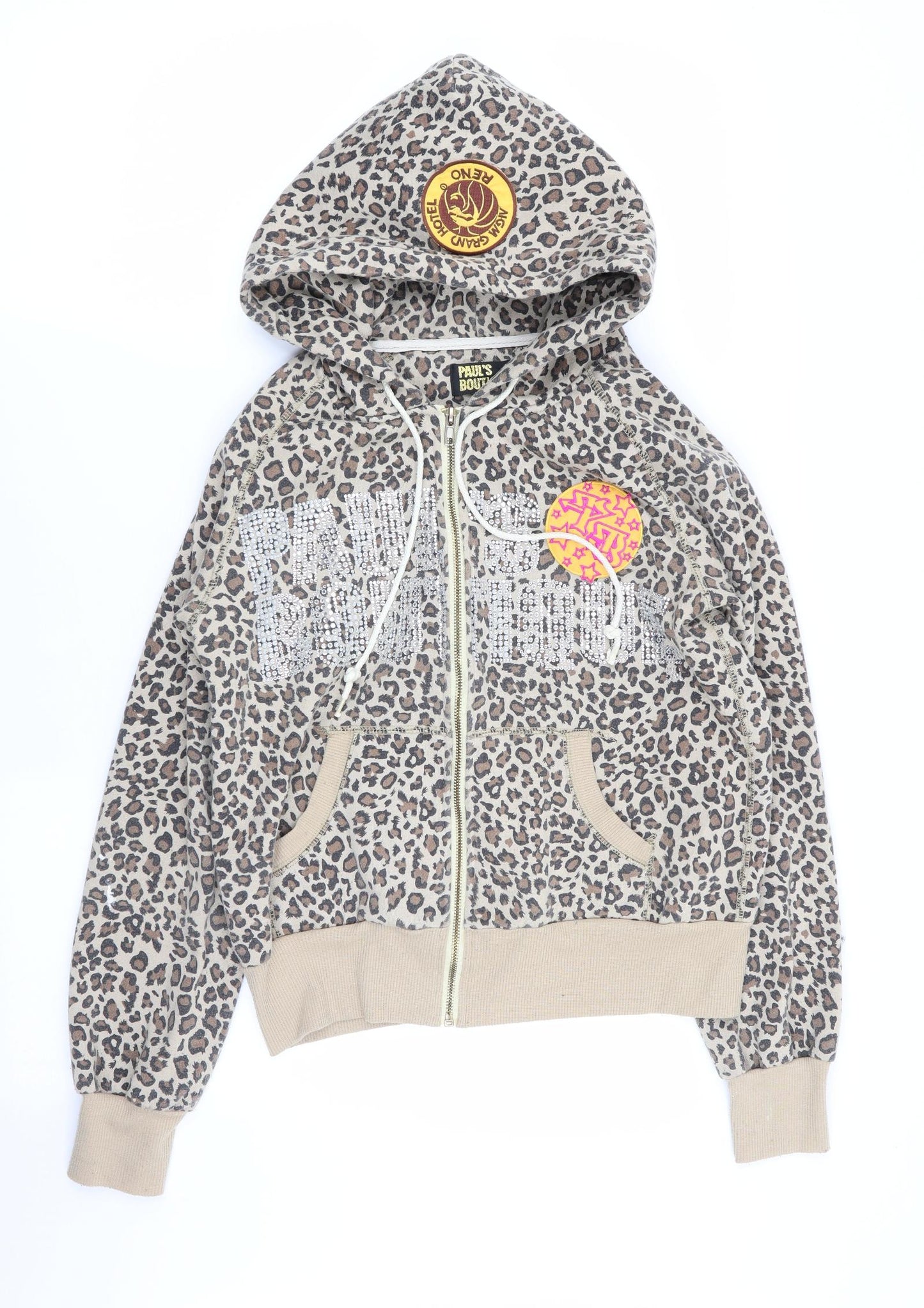 Pauls Boutique Womens Multicoloured Animal Print  Full Zip Jumper Size M